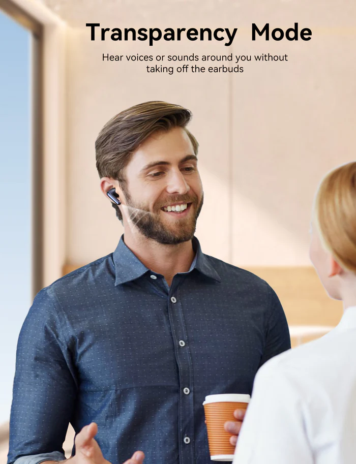 JoyRoom Funpods Series JR-FN2 ANC+ENC True Wireless Earbuds - Black JoyRoom Funpods Series JR-FN2 ANC+ENC True Wireless Earbuds - Black